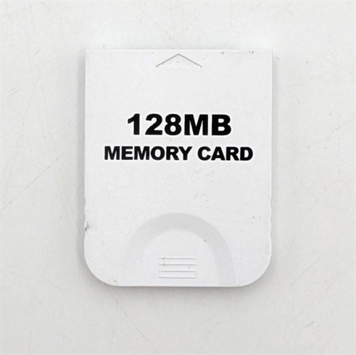 Nintendo Gamecube Memory Card - 128MB - Hvid - GameCube Tilbehør (B Grade) (Genbrug)